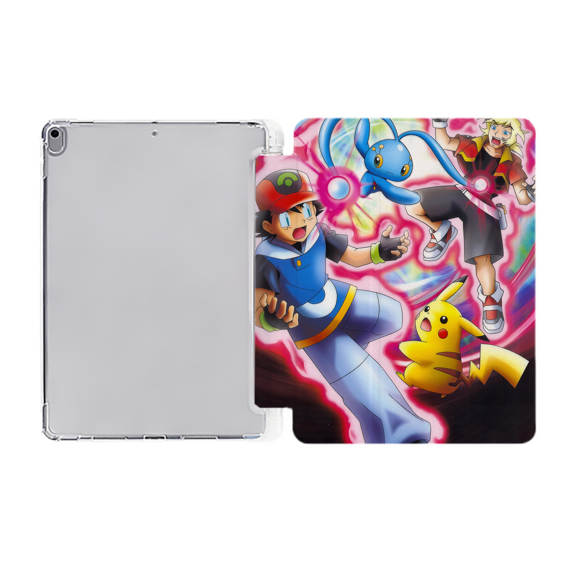 （画像用） ポケットモンスター Pokémon IPad ケース ペン収納付き 三つ折りスタンド PUレザー×シリコン 対応機種9.5/10.5/10.9インチ